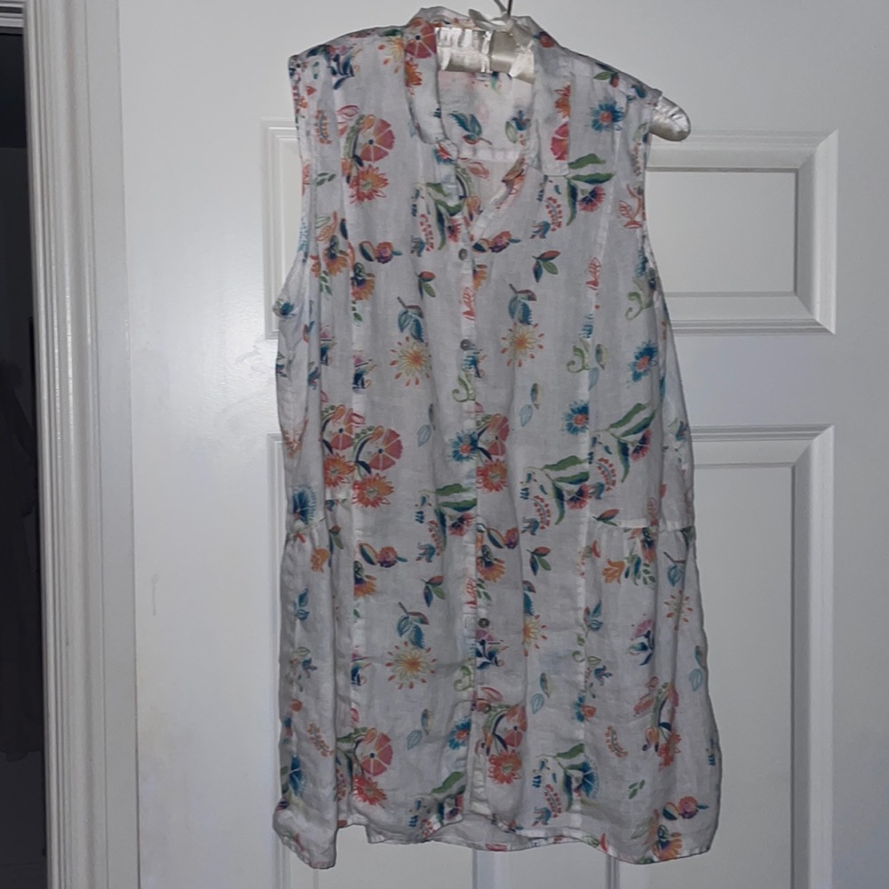 J.Jill Linen sleeveless tunic